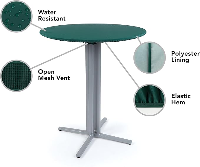 Covermates Classic Round Table Top Cover – All-Weather Outdoor Table Protection - Image 5