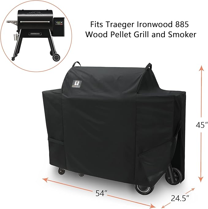 SUPJOYES Grill Cover for Traeger Ironwood 885 Wood Pellet Grill, Heavy Duty - Image 2