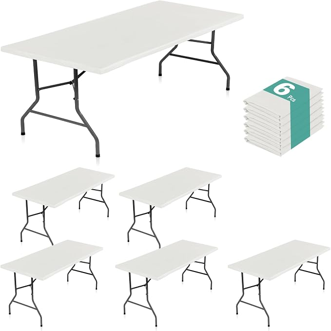 LUSHVIDA 6 Packs Vinyl Tablecloths by LUSHVIDA