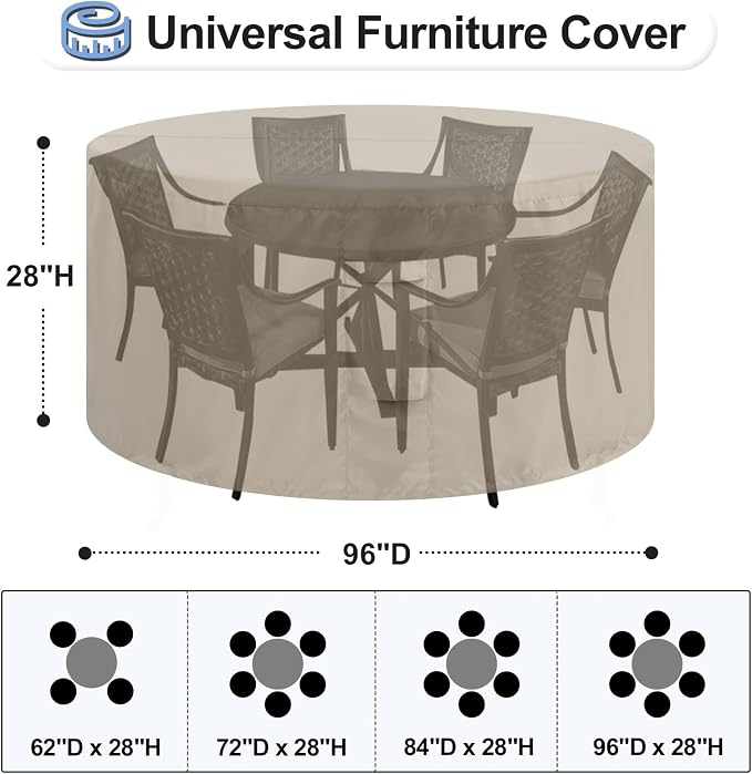 OutdoorLines Outdoor Waterproof Patio Table Furniture Set Covers - Image 2