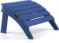 FUNBERRY Folding Adirondack Ottoman, HDPE All Weather Outdoor Foot Rest by FUNBERRY