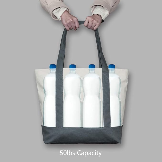 TOPDesign 3-Pack Canvas Tote Bags - Image 6