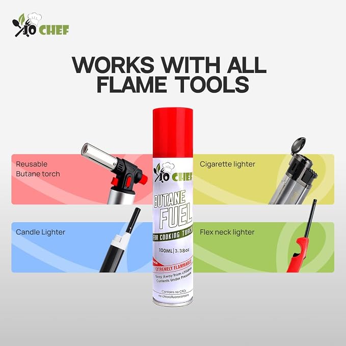 Jo Chef Butane Fuel Refill, Fuel Canister, Universal Refill Gas Lighter - Image 3