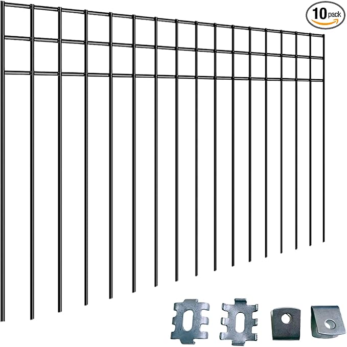 24x15-inch No Dig Animal Barrier Fence, 20 Pack Black Dig Protective Fence by TONGMO