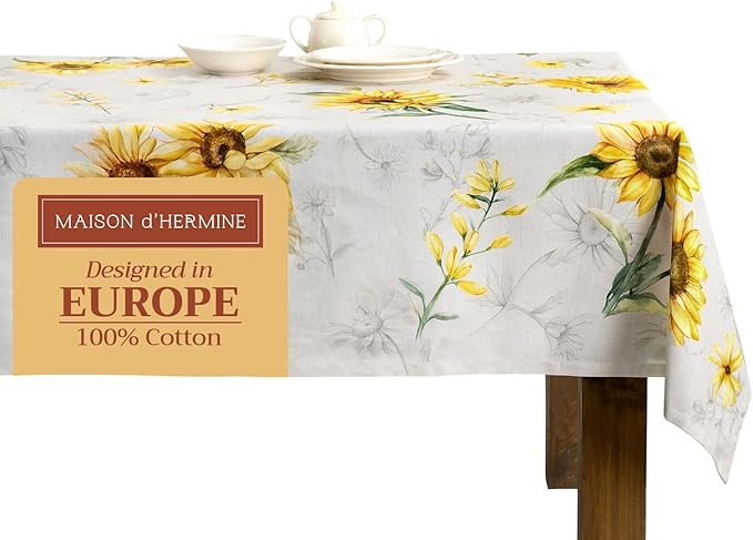 Maison d' Hermine Table Cloth Rectangle Table 100% Cotton 70 x 108 Inches by MaisondHermine