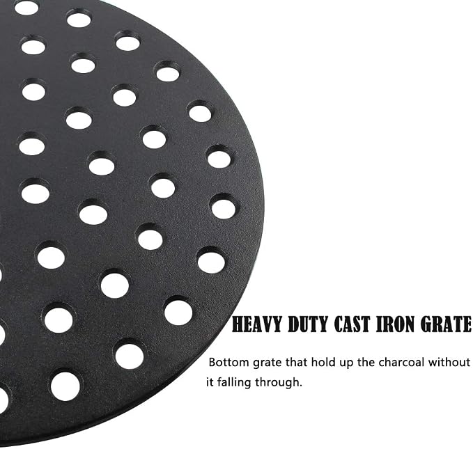 Dracarys Round cast Iron fire Grate, BBQ high Heat Charcoal Plate - Image 3
