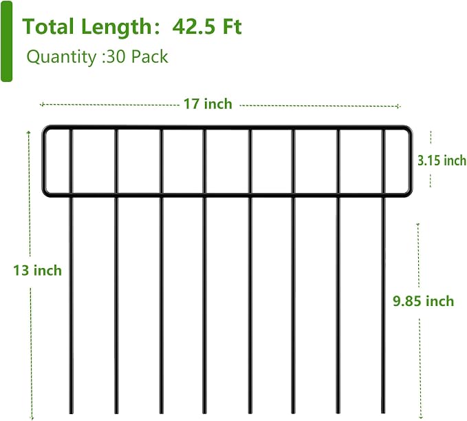 42.5FT Garden Fence Animal Barrier - Image 2