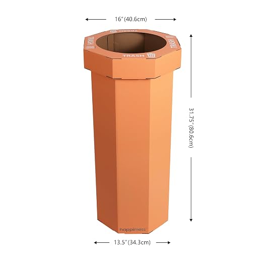 Eyely MPH1300B-SET2 Sal 25-Gallon Disposable Corrugated Cardboard Event Trash - Image 3