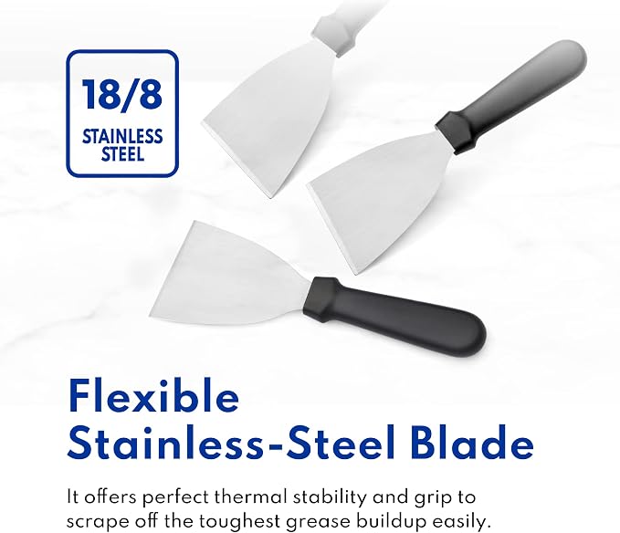 New Star Foodservice 38323 Plastic Handle Slant Edge Grill Scrapers, 4 by - Image 6
