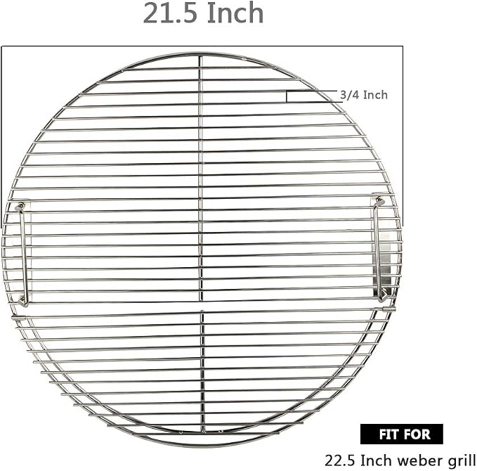 Cooking Grate 21.5 inch Kettle Grill Grate 304 Stainless Steel Round Hinged - Image 4
