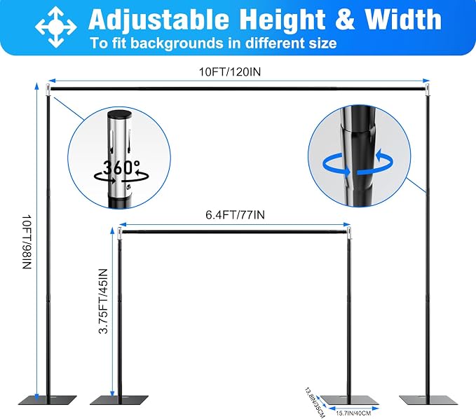 Pipe and Drape Backdrop Stand Kit Backdrop Stand - Image 5