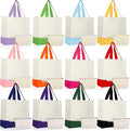 Sanwuta 24 Pcs Canvas Tote Bags Bulk by Sanwuta