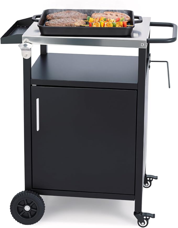 VINGLI Outdoor Grill Table Cart by VINGLI