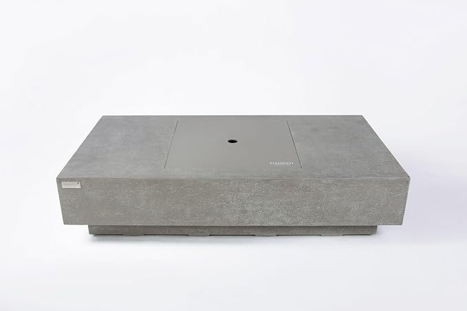 Elementi+ | Monte Carlo Gas Fire Pit Cast Concrete 60" Rectangular Fire Table - Image 9