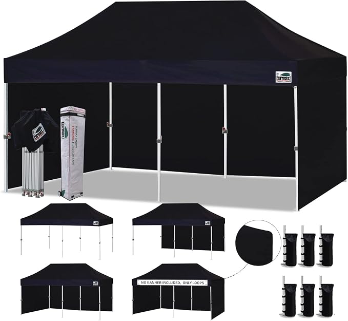 Eurmax USA 10'x20' Pop-up Canopy Tent Commercial Instant Canopies by Eurmax