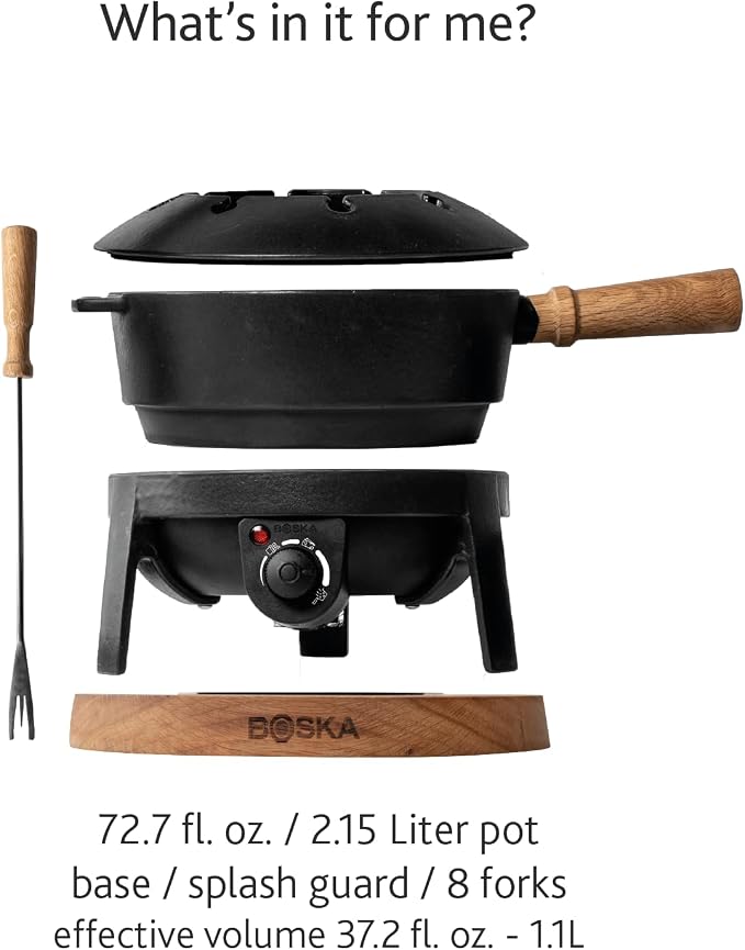 BOSKA Electric Fondue Set Pro/For Cheese, Chocolate and Broth Fondue / 8 - Image 7