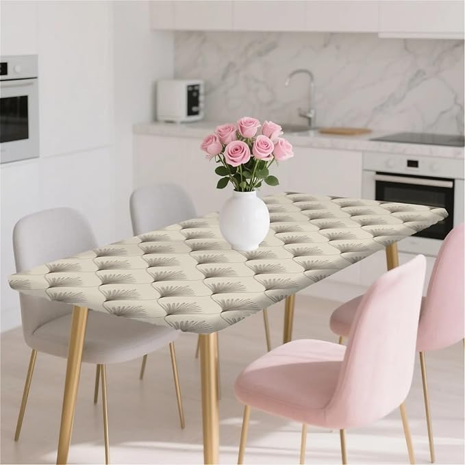 Rectangle Table Cloth Cover Waterproof Elastic Fitted Polyester Fitted - Image 7