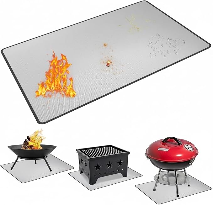 UBeesize 48x40 Inch 4-Layer Grill Mat, Heavy Duty Under Grill Mat by UBeesize