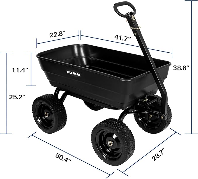 BILT HARD Poly Garden Dump Cart 1200 lbs - Image 7