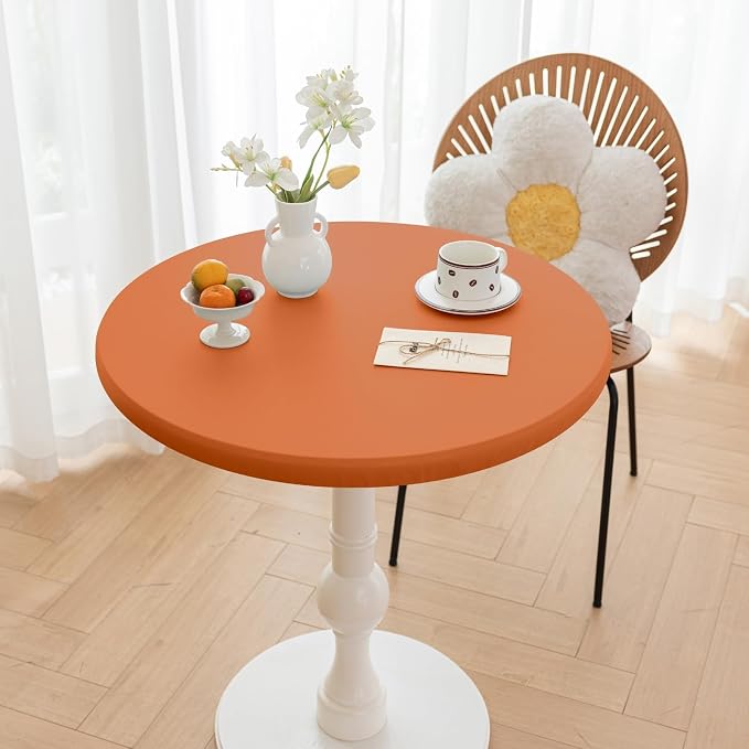 Fall Round Fitted PU Tablecloth - Image 3