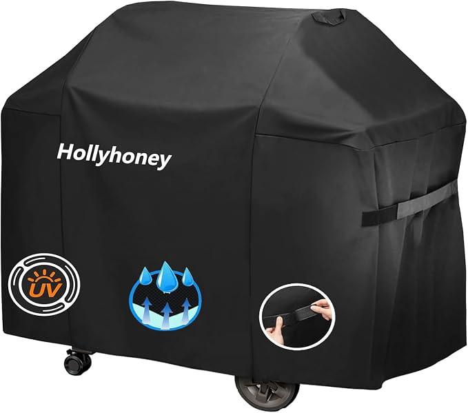 Grill Cover for Outdoor Grill, 58 Inch, Waterproof, Weather Resistant, UV & by Unknown