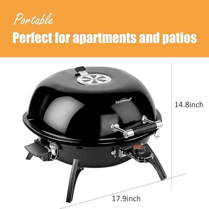 Electric BBQ Grill Techwood 15-Serving Outdoor Electric Grill - Image 2