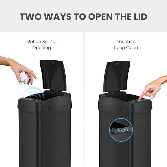 iTouchless 50 Liter / 13 Gallon Kitchen Trash Can - Image 3