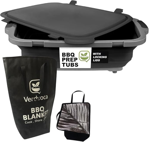 16L Black Collapsible BBQ Prep Tub by Unknown