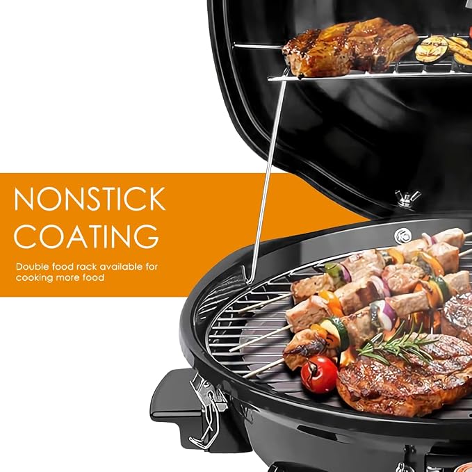 Electric BBQ Grill Techwood 15-Serving Outdoor Electric Grill - Image 3