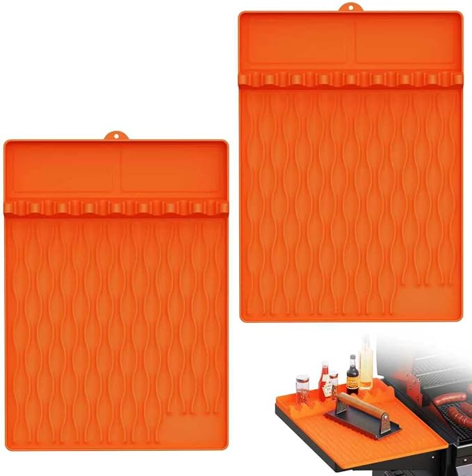 2-Pack Silicone Griddle Mat for Blackstone – Heat-Resistant Utensil Holder by YOUCHNEGZHIFAN