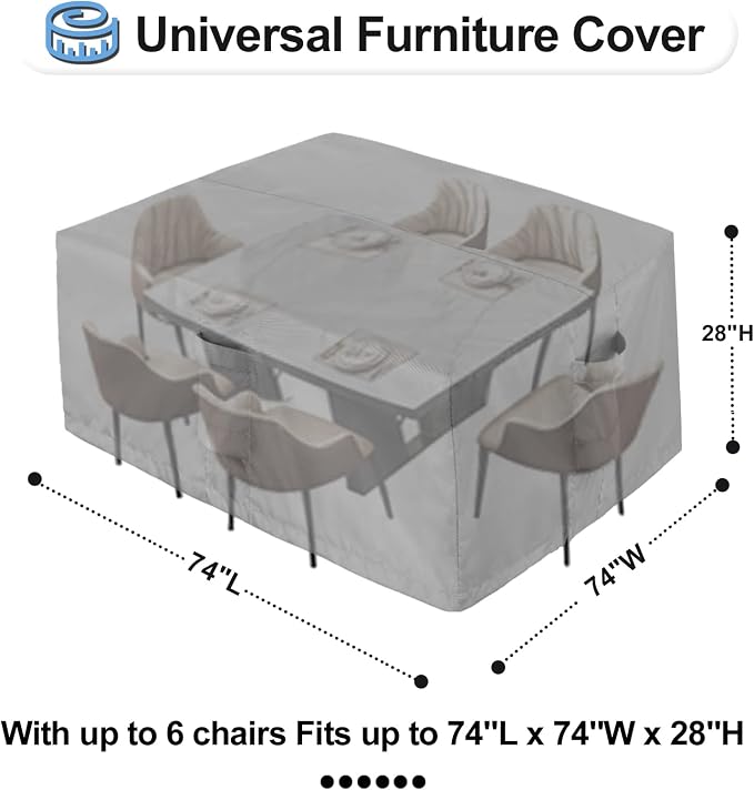 OutdoorLines Outdoor Waterproof Patio Table Furniture Set Covers - Image 2
