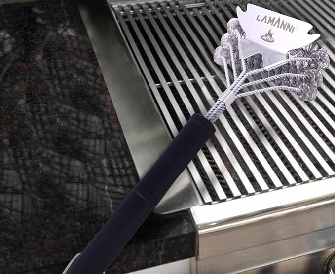 BBQ Grill Brush and Scraper 18” Heavy Duty Stainless Steel Grill Cleaner - Image 2