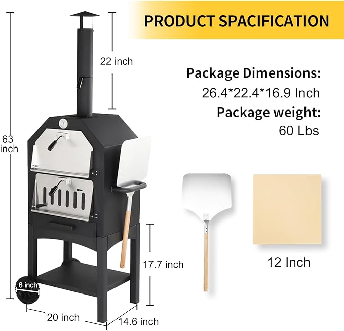 Outdoor Pizza Oven, Wood Fired Pizza Oven - Image 6