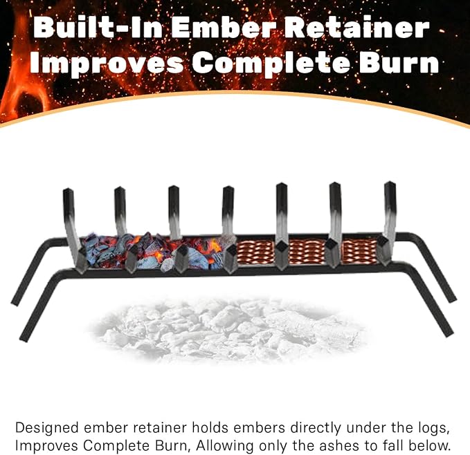 Heavy-Duty Steel Fireplace Grate - Image 3
