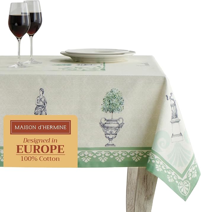 Maison d' Hermine Table Cloth Rectangle Table 100% Cotton 54 x 72 Inches by MaisondHermine