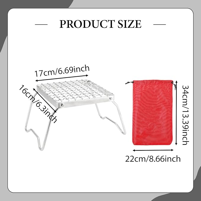 Mini Camp Grill Folding Campfire Grill Sturdy Portable - Image 7