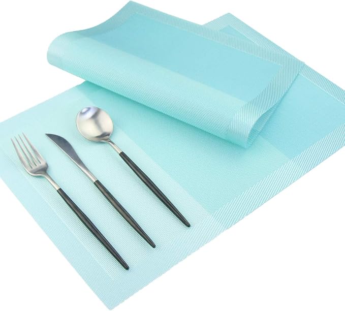 PIGCHCY Placemats 18 x12 inches Woven Vinyl Placemats - Image 6