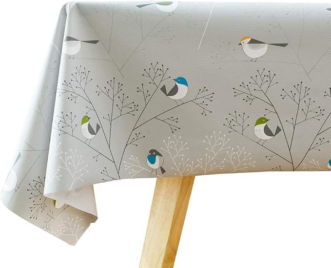 TruDelve Heavy Duty Tablecloth Flannel Backed Vinyl Tablecloths Plastic Table by TruDelve