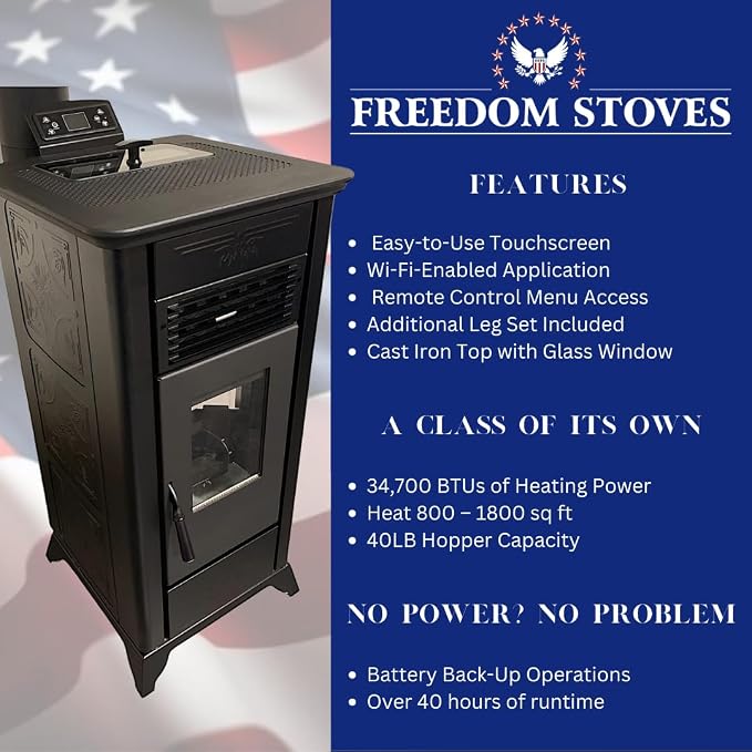 Freedom Stoves Independence PS21 Pellet Stove: Freestanding Heater - Image 5