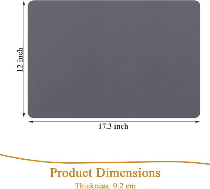 SHACOS Placemats Set of 6 Faux Leather Waterproof Leakproof Wipeable PU - Image 7