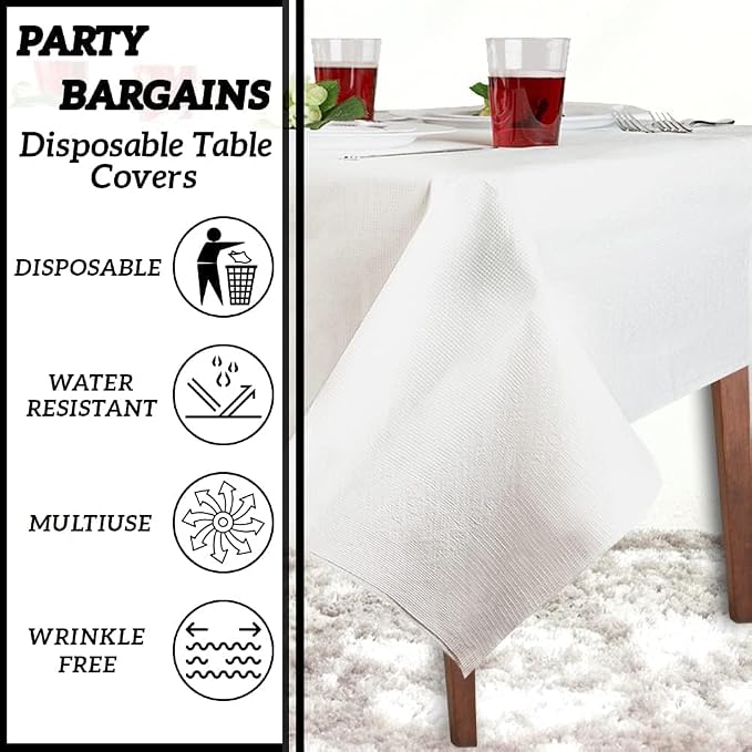 PARTY BARGAINS 5 Disposable Table Covers - Image 3