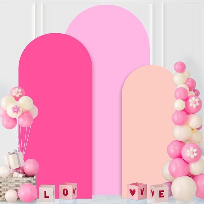MODFUNS Colorful Arch Backdrop Cover 6&6.6&7.2ft Spandex Arch Cover Set of 3 by MODFUNS
