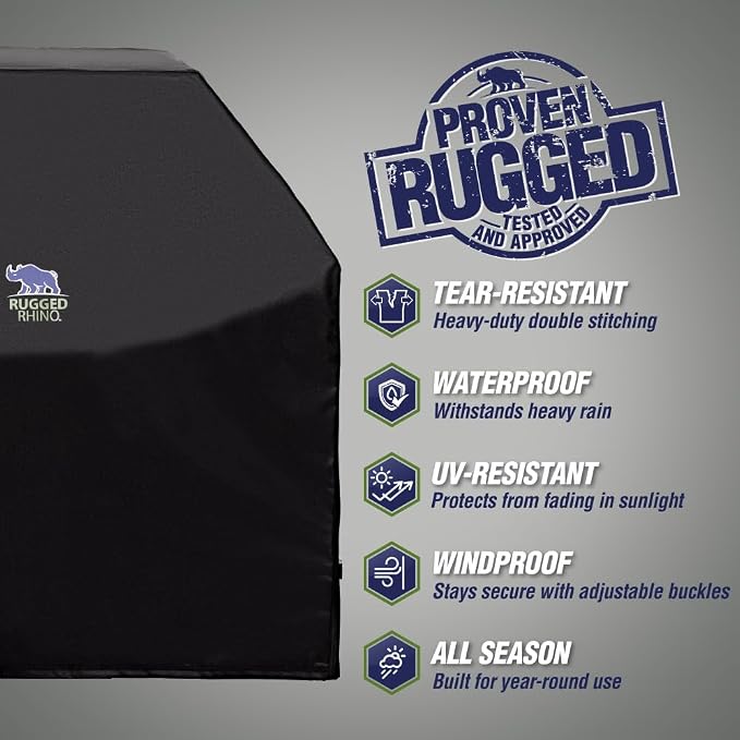 RUGGED RHINO 64 Inch Heavy Duty Grill Cover - Image 2