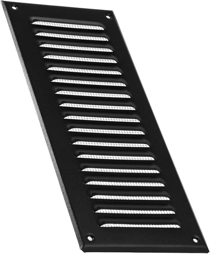Vent Systems - 3 x 10 Inch Black Metal Rectangular Soffit Air Vent Grille Cover - Image 8