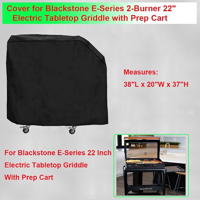 Griddle Cover for Blackstone E-Series 2-Burner 22" Electric Tabletop Griddle - Image 2