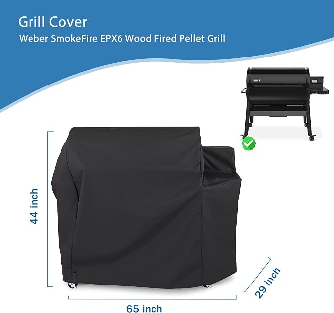 65" Grill Cover Cover for Weber SmokeFire EPX6 Wood Fired Pellet Grill - Image 2
