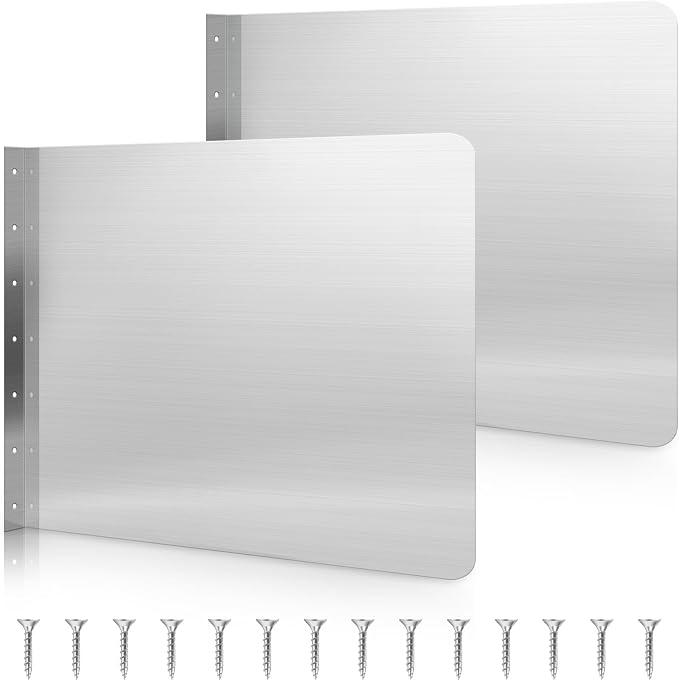 Therwen 2 Pcs Stainless Steel Side Splash Guard by Therwen