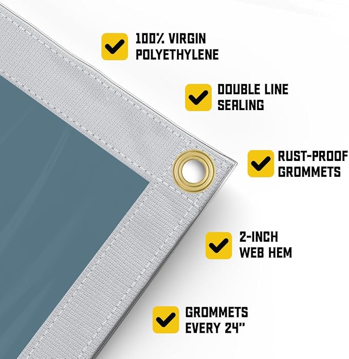 Core Tarps 30 Mil Extreme Heavy Duty Clear Tarp - Image 2