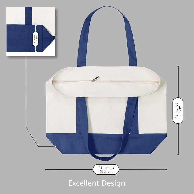 TOPDesign 6-Pack Canvas Tote Bags - Image 5