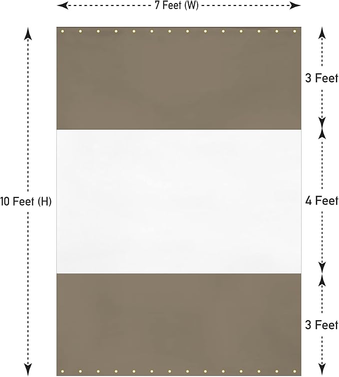 Covers & all Outdoor Clear Panel Curtain, 12 oz Vinyl Outdor Curtains - Image 2